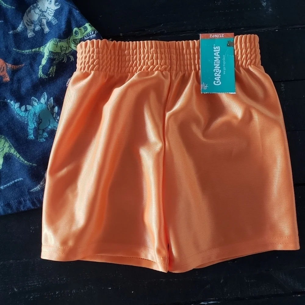Garanimals Toddler Boy 2T Outfit Set Dinosaur Tank Top Orange Basketball Shorts